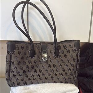 DOONEY & BOURKE  Black and grey Monogram Tote
